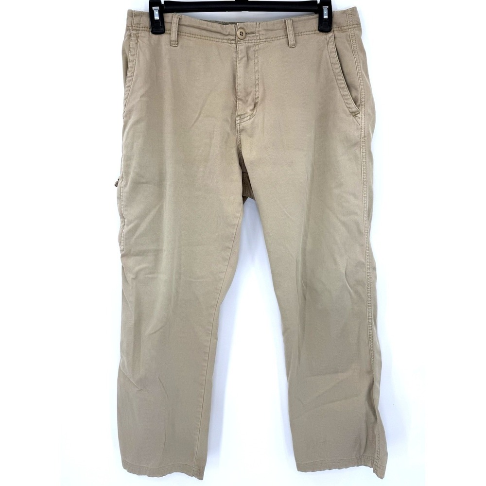 Carbon‎ 2 Cobalt Pants Mens 34 Khaki Tan Stretch Utility Chino Zipper Pockets